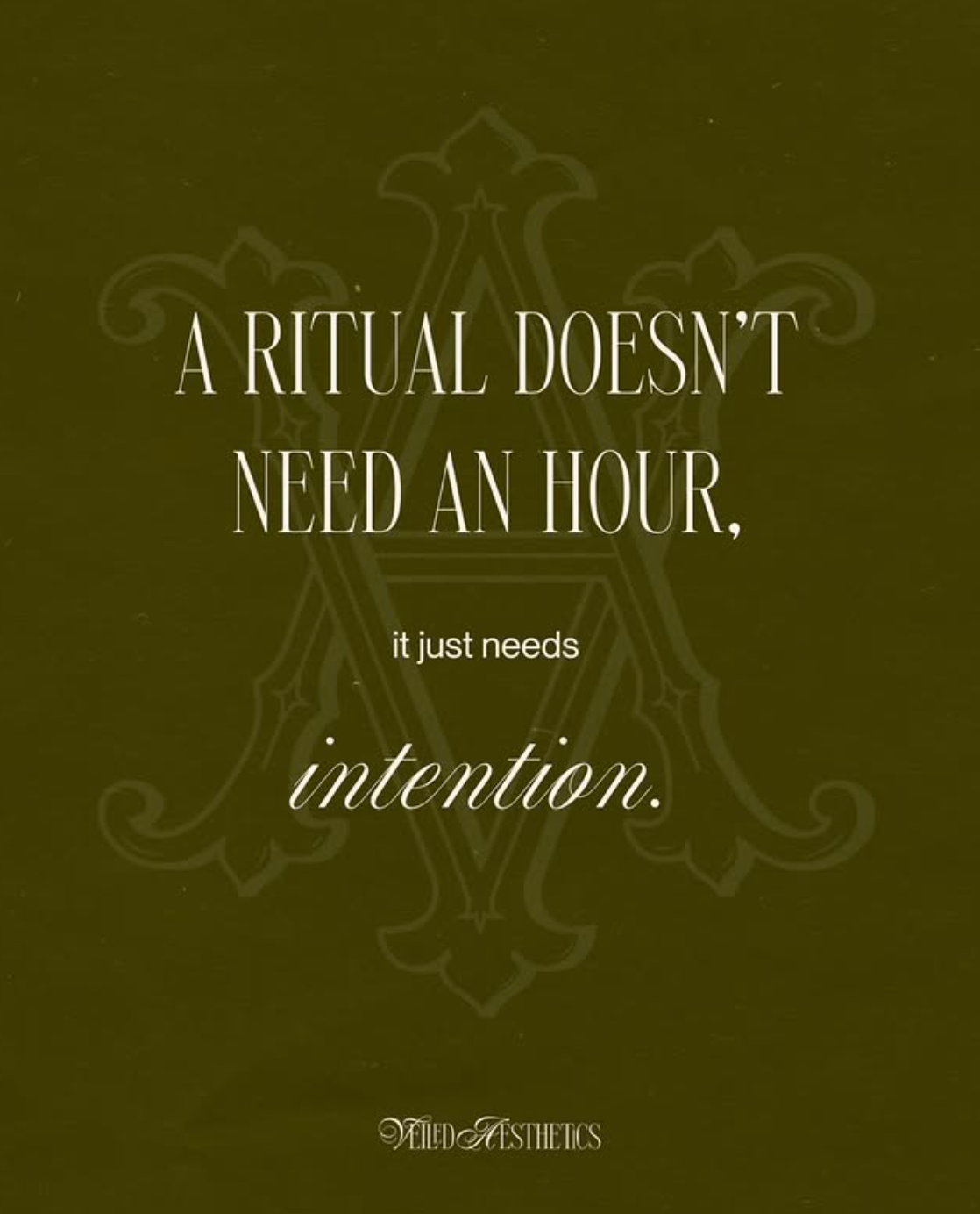A ritual doesn’t need an hour, it just needs intention